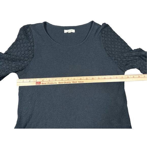 Madewell Jersey Lace Long Sleeve Shirt Small - Picture 3 of 7